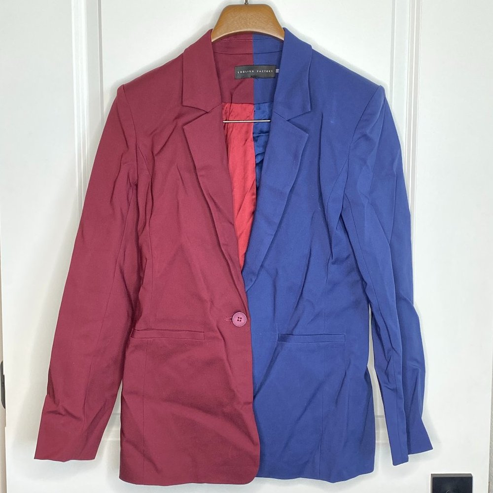 English Factory Red & Blue Blazer